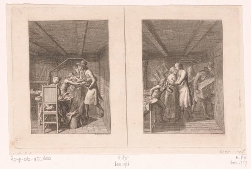 Two Scenes from Family Hellmuth by Hiemer