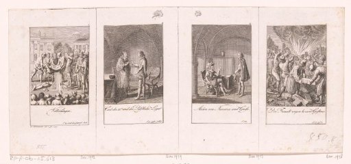 Vier voorstellingen uit de geschiedenis van de Bartholomeusnacht