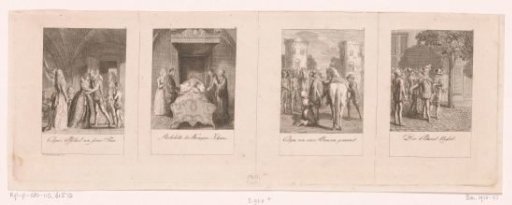 Vier voorstellingen uit de geschiedenis van de Bartholomeusnacht
