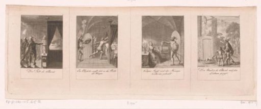 Vier voorstellingen uit de geschiedenis van de Bartholomeusnacht