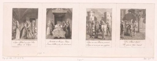 Vier voorstellingen uit de geschiedenis van de Bartholomeusnacht