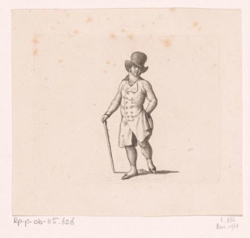 Man in Engels kostuum
