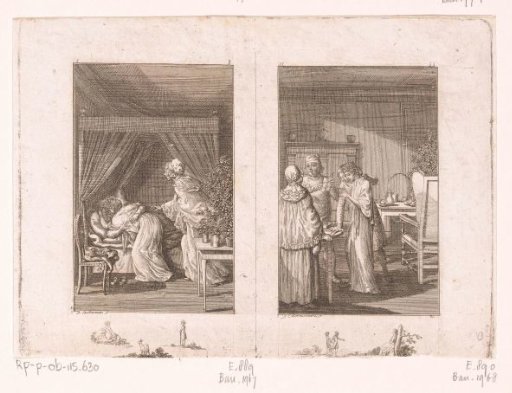 Two scenes from the stories of Wilhelm Gottlieb Becker