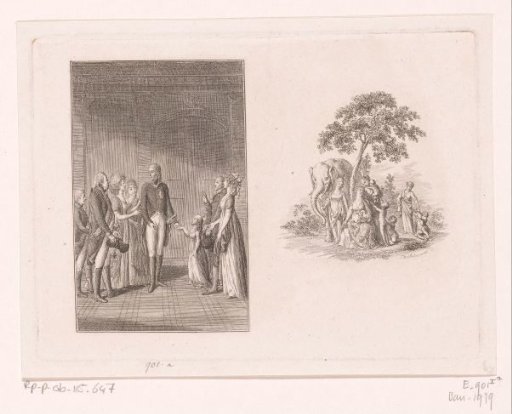 Friedrich Wilhelm III with his family after the death of his father