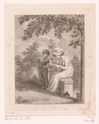 Cléry's children in the garden