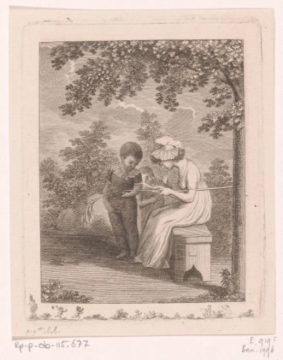 Cléry's children in the garden
