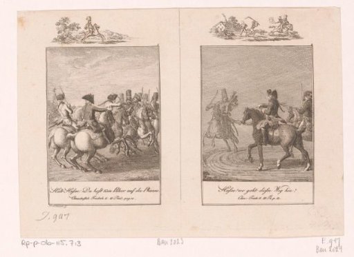 Two scenes from the anecdotes of Frederick II