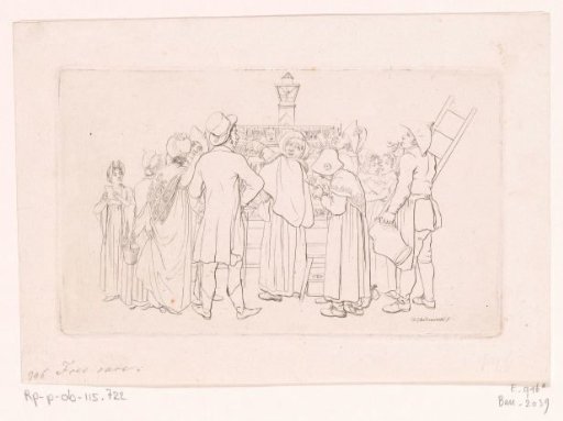 New Year's card seller