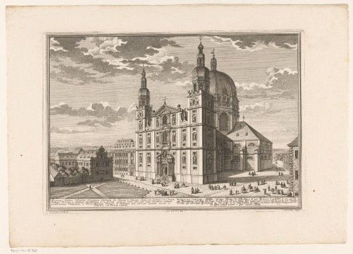 View of the Haug Collegiate Church in Würzburg, now known as St. John's Church