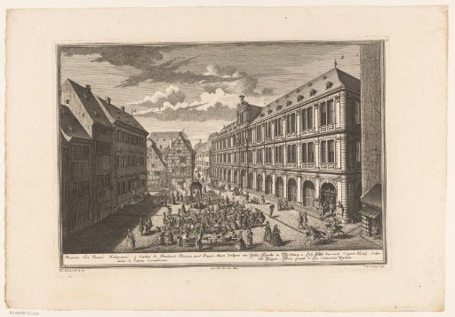 View of the Fish Market in Würzburg