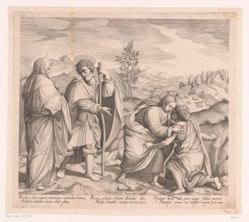 Meeting between the young John the Baptist and Christ
