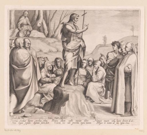 John the Baptist preaches to the multitude