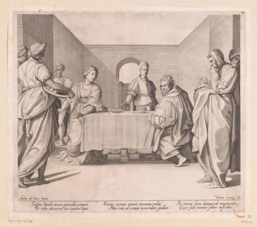 Salome brings the head of John the Baptist to Herodias