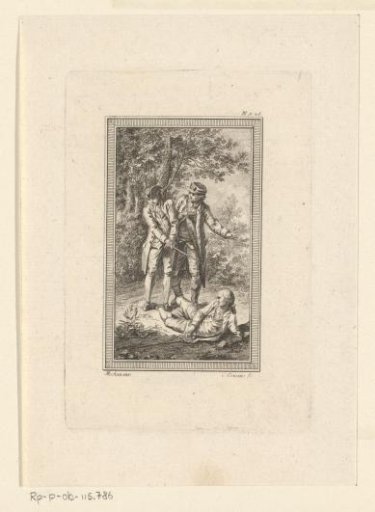 Three men in the forest after a duel