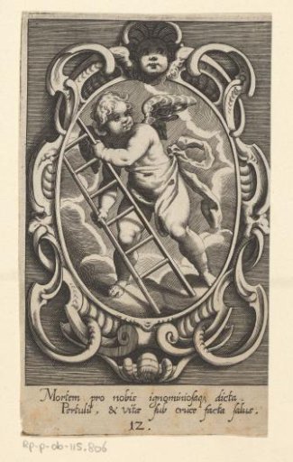 Ladder, carried by an angel