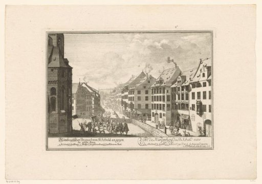 View from St. Sebald's Church towards the Golden Goose in Nuremberg