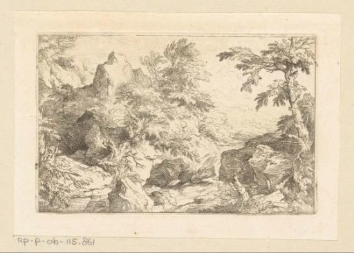 Rocky Landscape with Waterfall
