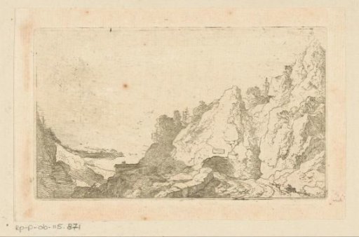 Landscape with Tunnel Through a Rock Formation
