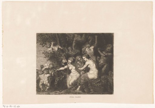 Nymphs, satyrs and putti among the trees