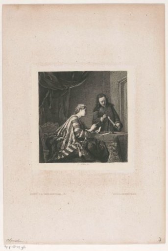 Man and woman sealing a letter