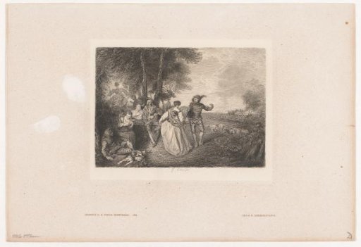 Landscape with dancing shepherds
