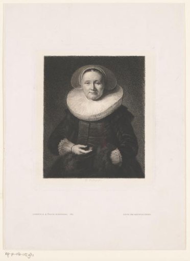 Woman with a hand in a muff