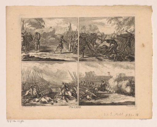 Four representations of the history of warfare