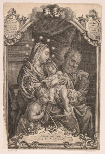 Mary with child, beside them Joseph and John the Baptist