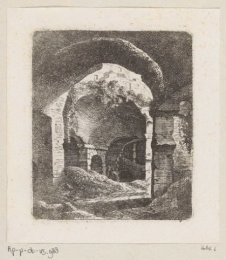 View of the ruins of the Colosseum