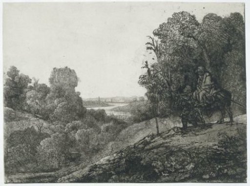 The flight into Egypt: altered plate from Seghers