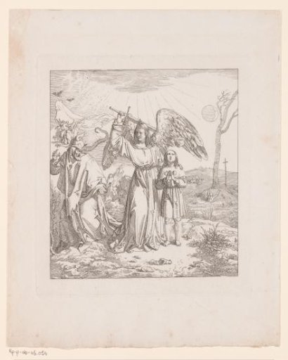 Angel protects a child from evil