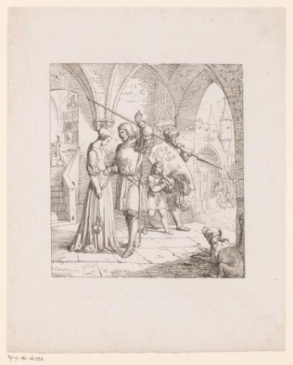 Knight takes leave of his wife