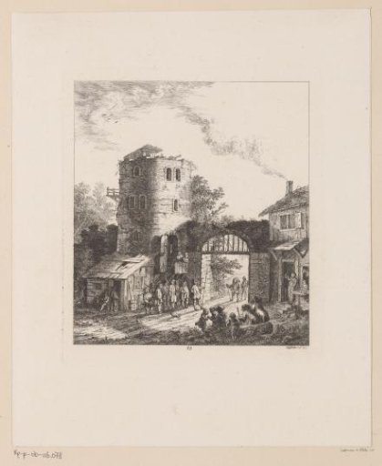 Two men approaching the city gate