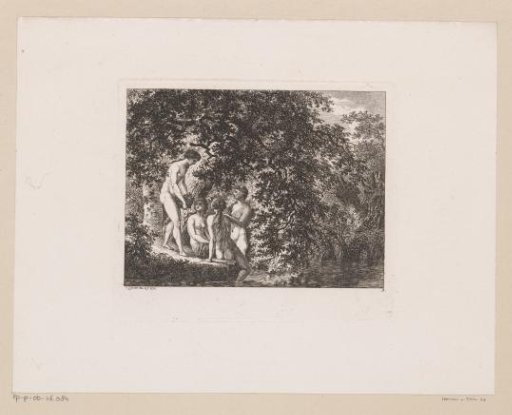 Four nymphs at the water's edge