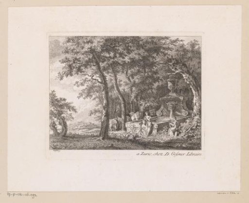 Shepherds and their flock at an ancient spring