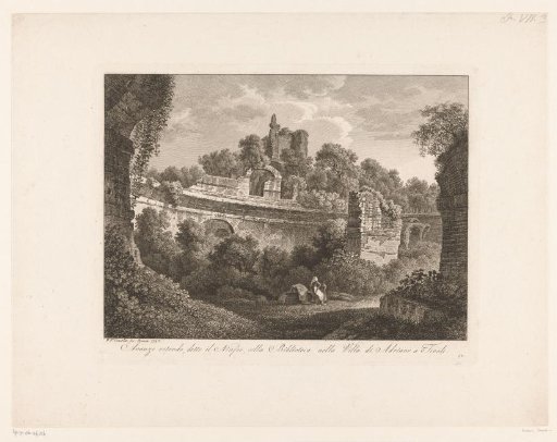 View of Villa Adriana in Tivoli