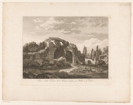 View of the Baths at Villa Adriana in Tivoli