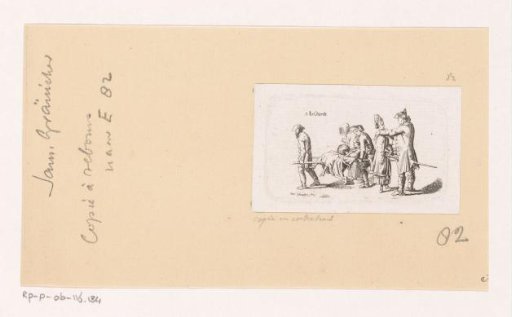 Woman carried on a litter