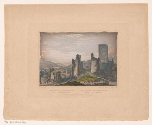 View of the Ruin of Sonnenberg near Wiesbaden