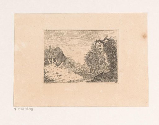 Landscape with a peasant village