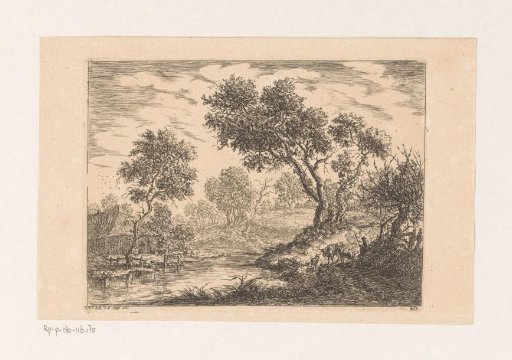 Landscape with a farmstead on the water