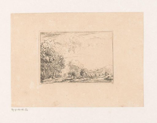 Landscape with a spire
