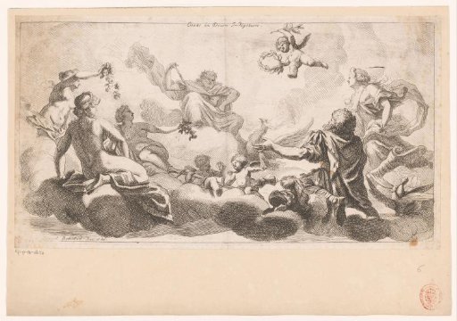 Aeneas before Jupiter, surrounded by Venus and the Graces