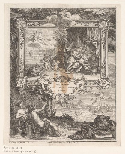 Allegorical representation on the occasion of the marriage of David Leeuw van Lennep and Hester Barnaart