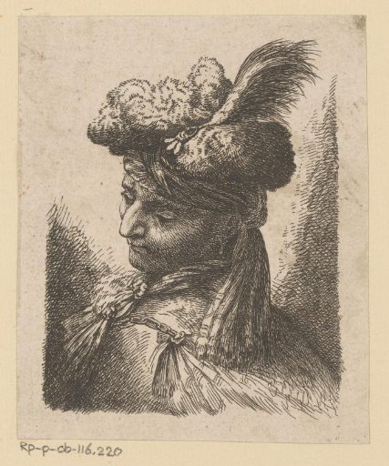 Man with a turban, looking over his shoulder