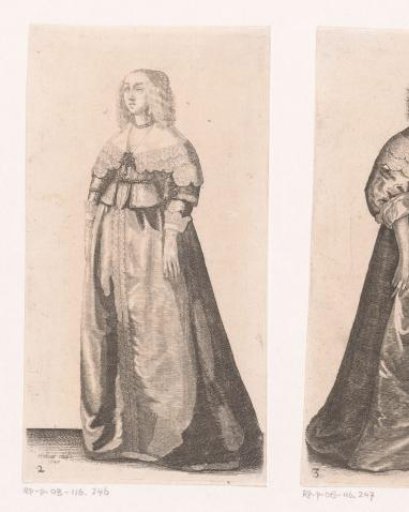 English lady of quality with a belt of jewels around the waist