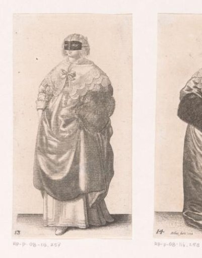 English Lady of Quality with a Small Face Mask