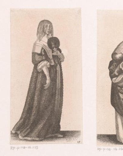 English Lady of Quality with Veil and Fan