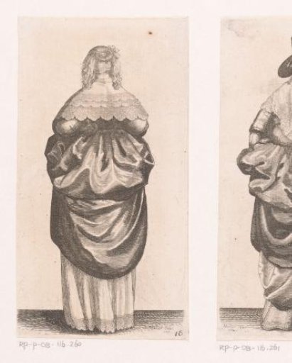 English Lady of Quality with Partially Loose Hair, Seen from Behind