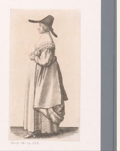 English Lady of Quality with Broad-Brimmed Hat